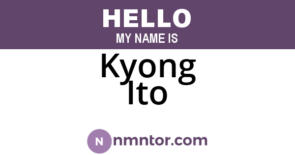 Kyong Ito