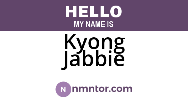 Kyong Jabbie