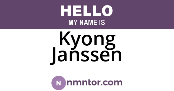 Kyong Janssen