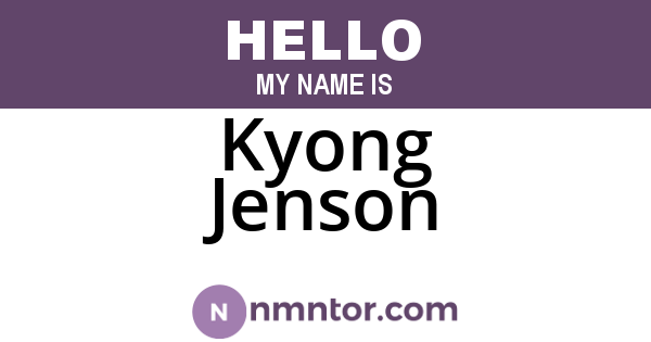 Kyong Jenson
