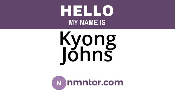 Kyong Johns
