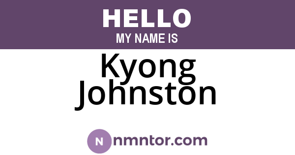 Kyong Johnston