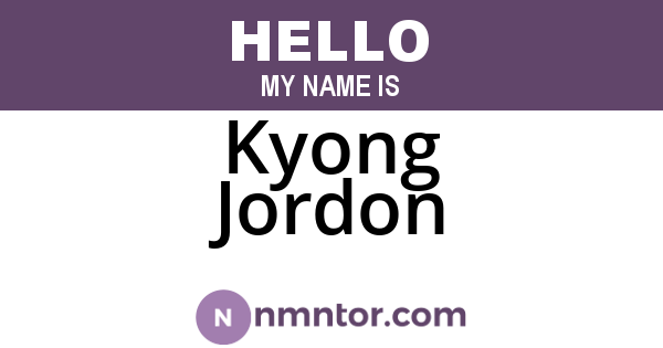 Kyong Jordon