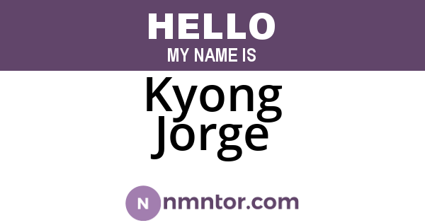 Kyong Jorge