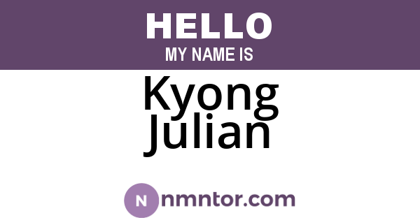 Kyong Julian