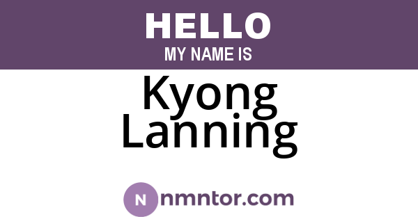 Kyong Lanning