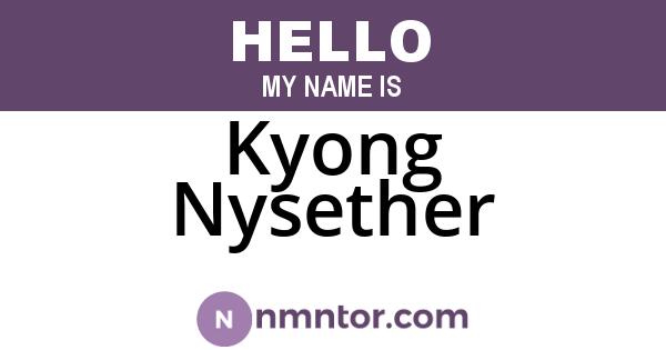 Kyong Nysether