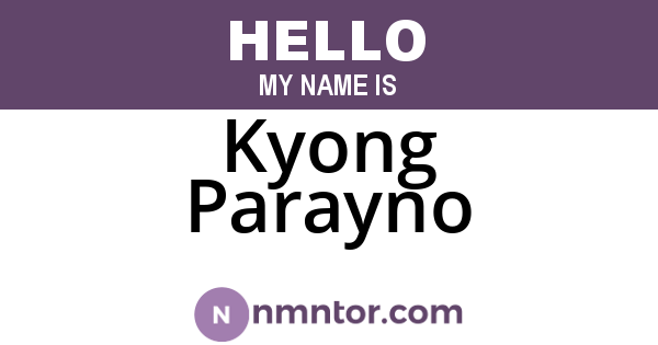 Kyong Parayno