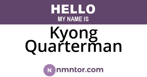 Kyong Quarterman