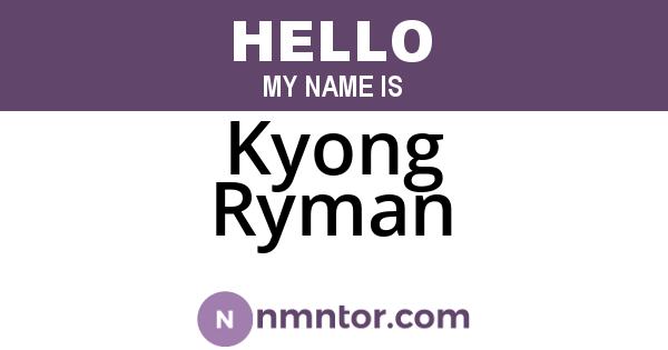 Kyong Ryman