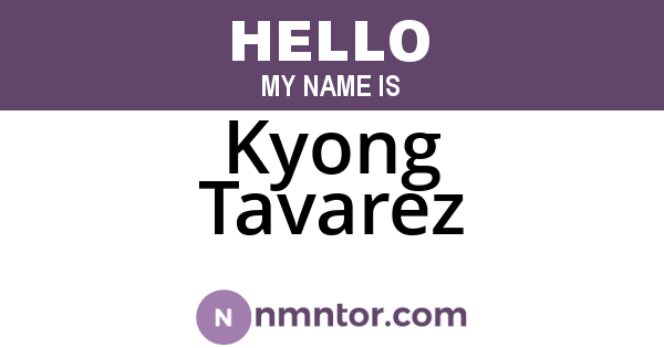 Kyong Tavarez