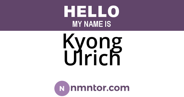 Kyong Ulrich