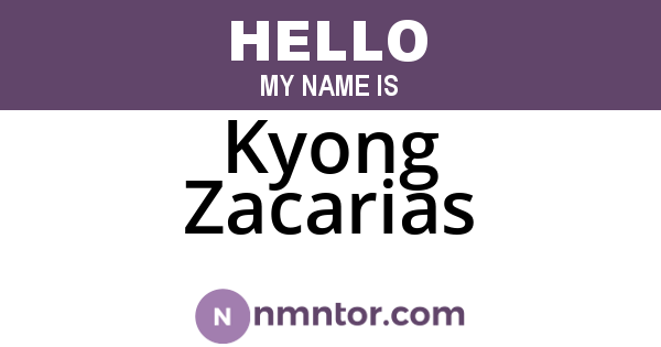 Kyong Zacarias