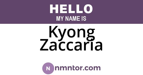 Kyong Zaccaria