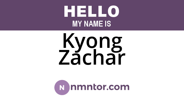 Kyong Zachar