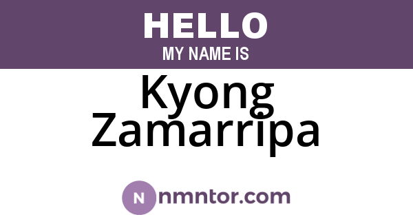 Kyong Zamarripa