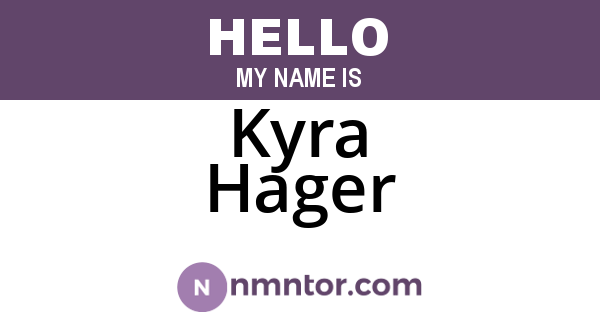 Kyra Hager