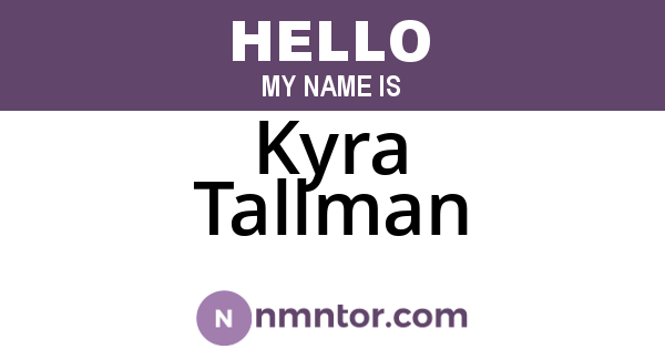 Kyra Tallman