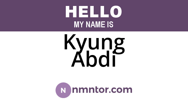 Kyung Abdi