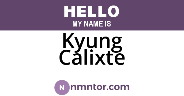 Kyung Calixte
