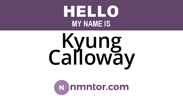 Kyung Calloway