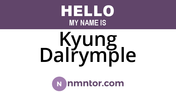 Kyung Dalrymple