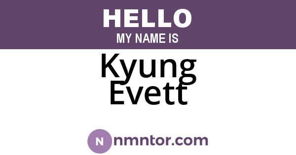 Kyung Evett