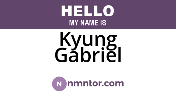 Kyung Gabriel