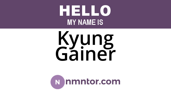 Kyung Gainer
