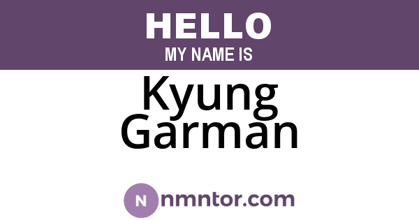 Kyung Garman