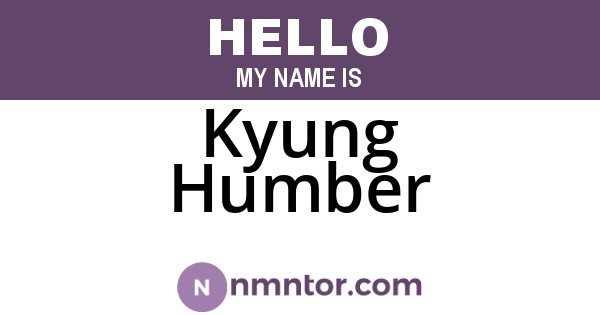 Kyung Humber