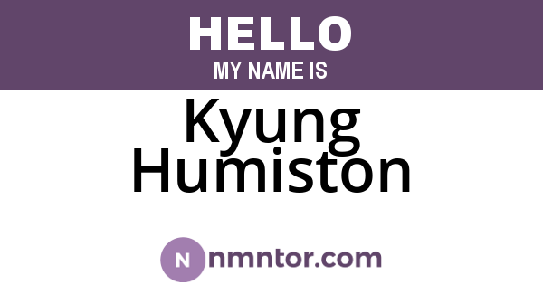 Kyung Humiston