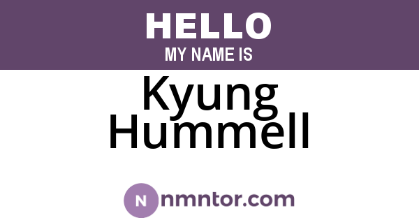 Kyung Hummell