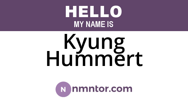Kyung Hummert