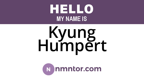Kyung Humpert