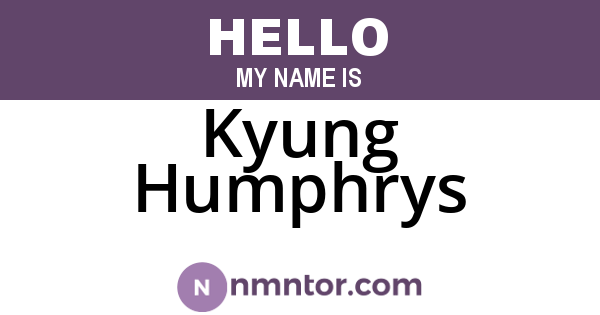 Kyung Humphrys