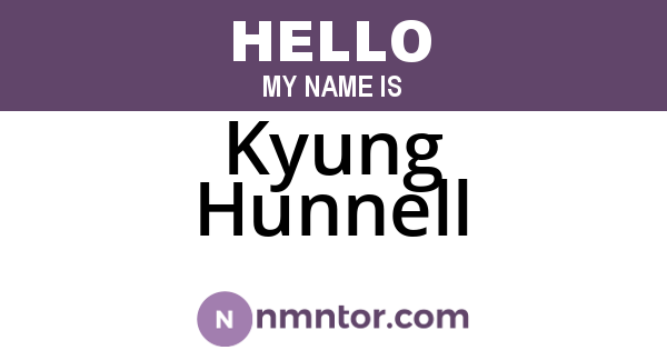Kyung Hunnell