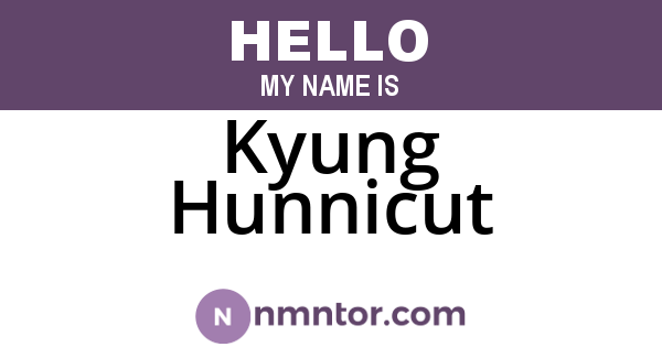 Kyung Hunnicut
