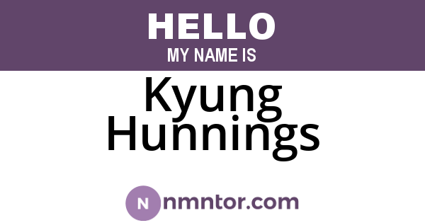 Kyung Hunnings