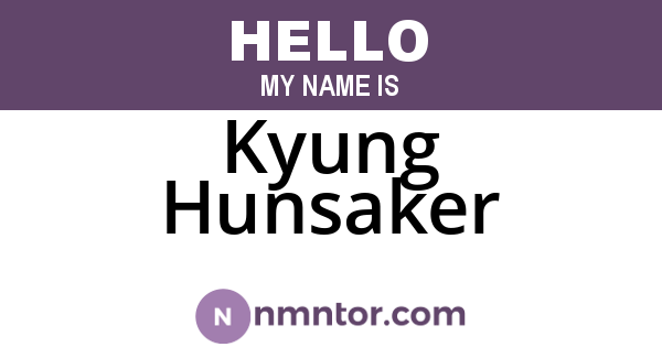 Kyung Hunsaker