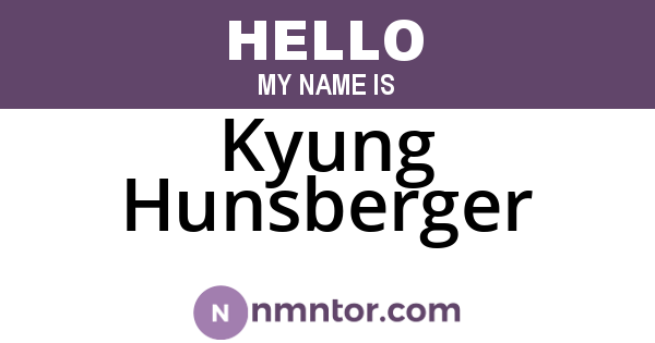Kyung Hunsberger