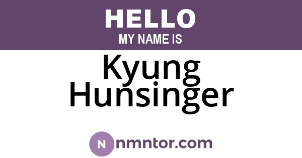 Kyung Hunsinger