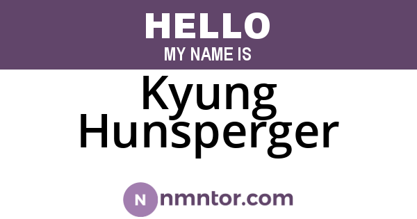 Kyung Hunsperger