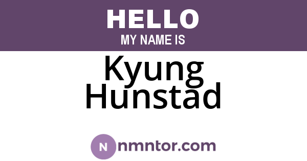 Kyung Hunstad