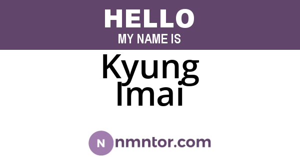 Kyung Imai