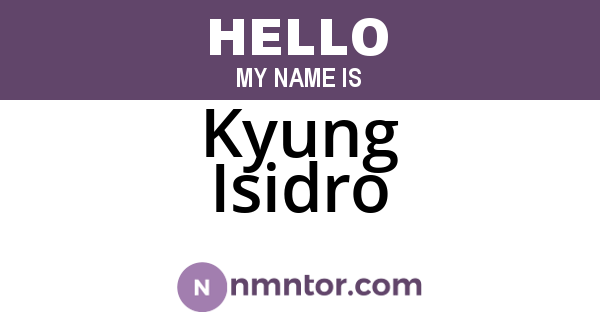 Kyung Isidro