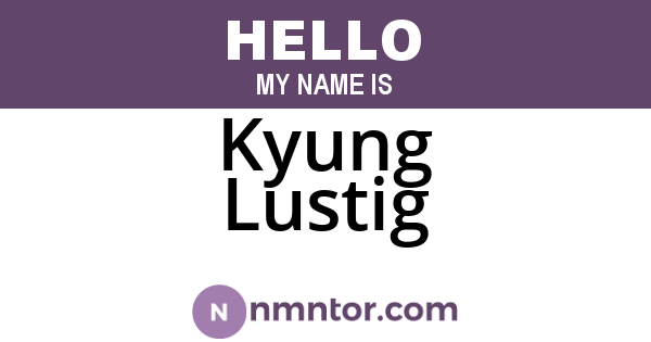 Kyung Lustig