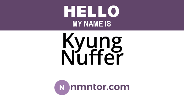 Kyung Nuffer
