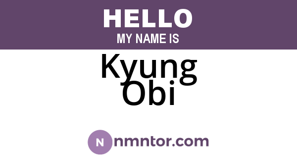 Kyung Obi