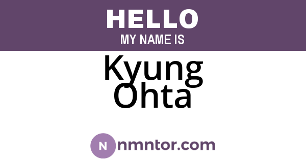 Kyung Ohta